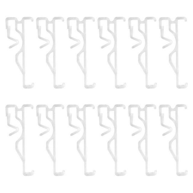 Valance Clips, Clear Plastic Valance Clips for Blinds, Hidden Window Blind Clips for Horizontal Blin