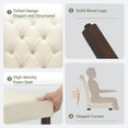 thumbnail image 5 of Upholstered Parsons Dining Chairs Set of 2, Button Tufted High Back,Beige, 5 of 6