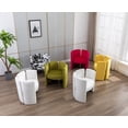 thumbnail image 5 of Guyou Modern Barrel Side Chair, Cute Upholstered Velvet Accent Chair with Back for Living Room Bedroom Children's Room Reception Room, Cream, 5 of 9