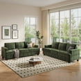 thumbnail image 4 of BLAZANT 89" Extra Deep Seats Oversize, Chenille Fabric 3 Seater Sofa for Living Room, Modern Couch and Sofa, Comfy Armrests and Seats and Backrests, Easy Installation,Green, 4 of 14