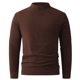 thumbnail image 2 of pstuiky camisas de hombre de manga larga, Suéter informal y cálido de color sólido con cuello redondo y manga larga para hombre, con base de terciopelo alemán. Tops casuales para hombres xl, 2 of 5