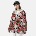 thumbnail image 3 of Lsque Skull and Roses UPF 50+ Lightweight Sun Protection Men's Women's Long Sleeve Shirt, Hoodie Performance -3X-Large, 3 of 9