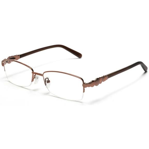 Tango Optics Metal Optical Eyeglasses Frame Luxe Reading Stainless Steel Gold Accent Inge Lehmann Rectangle For Prescription Lens -