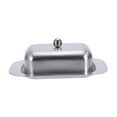 thumbnail image 3 of Stainless Steel Butter Dish Pastry Plate Serving Tray with Lid Kitchen Cheese Holder, 3 of 7