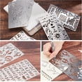thumbnail image 2 of 6Pcs 4"x6.8" Metal Journal Stencils/Knot/Constellation/Alphabet Letter Number Metal Steel Stencil Template for Crafting, 2 of 6