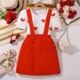thumbnail image 1 of LOVZFMLL 3-12 Years Kid's Fashion Printed Dreamy Short Sleeved Round Neck Dress, 1 of 9