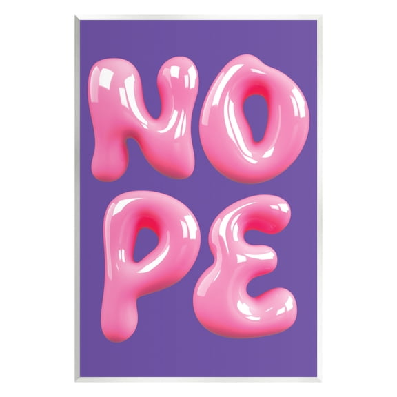 Stupell Industries Abstract Nope Bold Text Typography Painting Unframed Art Print Wall Art, 10 x 15