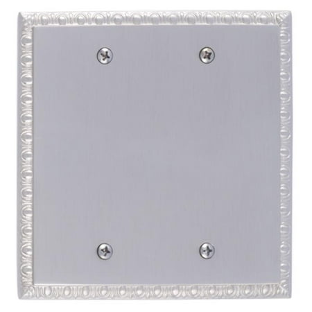 Satin Brass Double Handlebar - BRASS Accents M05-S75XX-619 Egg & Dart Double Blank Satin Nickel Switchplates