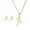 Gold A, variant on Fashion Women Gift 26 English Letter Name Chain Pendant Necklaces Earring Set Je Gold up to 50% Off
