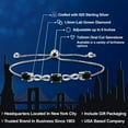 thumbnail image 2 of Gem Stone King 2.12 Ct Oval Black Onyx E-F Lab Grown Diamond 925 Sterling Silver Bracelet for Women, 2 of 5