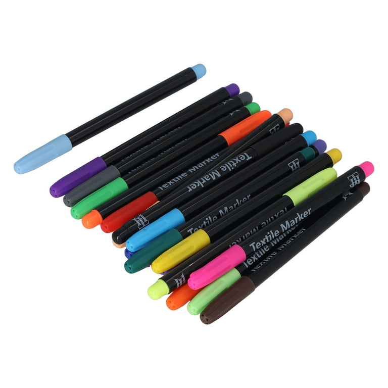 Fabric Markers, Water Color Pen Strong Coloring Power 20 Pcs Colorfast For  Cloth Shoes