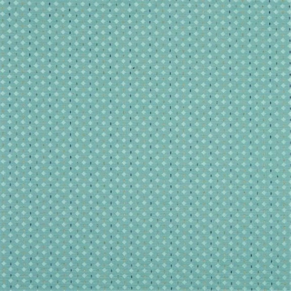 Designer Fabrics  54 in. Wide Light Blue And Navy Small Scale Diamonds Upholstery Jacquard Fabric