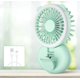 thumbnail image 1 of Mini ventilador portátil plegable 2 en 1 con clip, 3 velocidades, con anillo de luz LED, recargable por USB, para habitación, oficina y viajes., 1 of 5