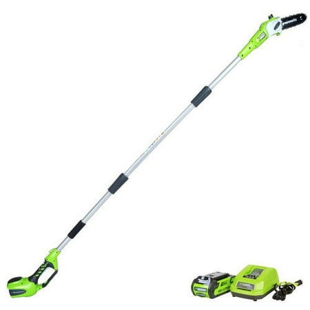 Greenworks 8-Inch 40V Cordless Pole Saw, 2.0 AH Battery Included