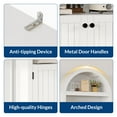 thumbnail image 6 of Luku 71.6" Tall Arched Storage Cabinet, 5-Tier Wooden Pantry with Doors & Adjustable Shelves, Arch Organizer, 6 of 8
