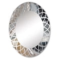 thumbnail image 2 of Designart "Aqua Symphony Grey Black Composition" Abstract Round Wall Mirror - Modern Oval Printed Decorative Oversized Mirror - Multiple Color Options, 2 of 4