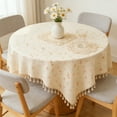thumbnail image 4 of FastXmas Cottons And Linen Tablecloth - Rectangle Washable Tablecloth Dustproofs And Wrinkle-Resistants Suitable For Restaurants Picnics Bistros And Indoor And Outdoor Home Table Decor(35.4"x23.6"), 4 of 5