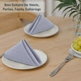 thumbnail image 4 of Ruvanti Cloth Napkins Set of 12, 18x18 Reusable Napkins Cloth Washable, Soft & Durable Table Napkins, Polycotton Chambray Dinner Napkins for Parties, Christmas, Thanksgiving, Weddings - Steel, 4 of 7