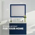 thumbnail image 3 of EVIVA Acclaim 36X30 Transitional Blue Bathroom Mirror, 3 of 5