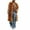 Orange, variant on COSFO Work Coats for Men Long Leopard Print Faux Fur Open Front Winter Overcoat Long Sleeve Collar Warm Mens Jackets Casual Stylish