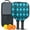 Black, variant on Fighting Series Pickleball Paddles Set Of 2, Fiberglass Surface, 4 Balls & Bag
