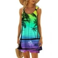 thumbnail image 2 of yievot Summer Dresses for Women Beach Cover Up Floral Tshirt Sundress Sleeveless Casual Loose Tank Dress, 2 of 6