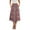 B-01 Summer Flower, variant on Pleated Skirts for Women Boho Elastic Waist A Line Skirt Swing Beach Midi Skirt with Pockets Black, S