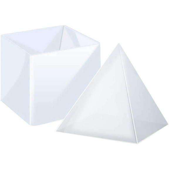 fenze 6" Resin Pyramid Molds Set Large Silicone Pyramid Molds for Jewelry Making Craft, Home Decoration
