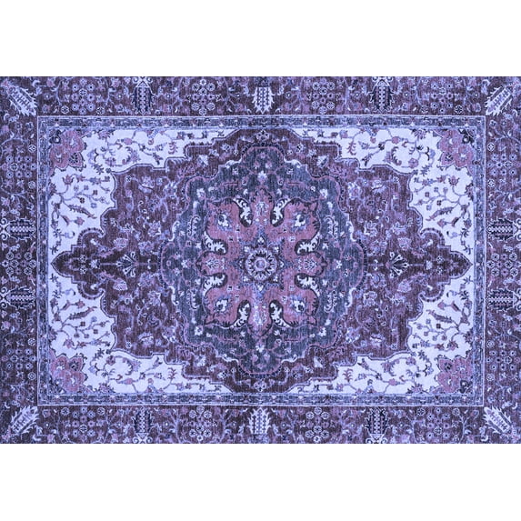 Ahgly Company Indoor Rectangle Persian Blue Traditional Area Rugs, 2' x 4'
