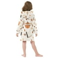 thumbnail image 7 of FORMRS Niños Bathrobe Unisex Hooded Robe Soft Plush Pajamas Sleepwear, Size 7-9T, Hand Drawn Pumpkin, 7 of 7