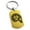 Gold, variant on Stainless Steel Biohazard Skull Zombie Engraved Dog Tag Keychain Keyring