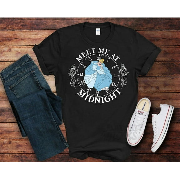Cinderella Meet Me At Midnight Shirt, Princess Cinderella T-shirt, Disney Princess Tee, Funny Disney Outfit, Disney Holiday Family Trip