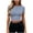 *1-Light Blue, variant on Women's Short Sleeve Crop Top, Ladies' Fitted Crew Neck T-Shirt, Casual Basic Solid Color Tee For Women,Pink,S-XL