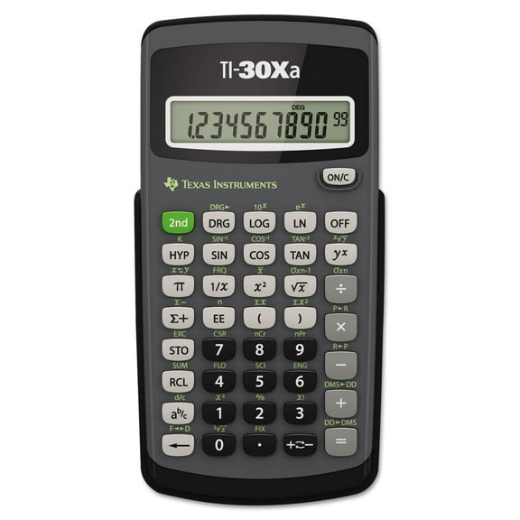 Texas Instruments Ti-30XA Scientific Calculator, 10-Digit LCD, Black