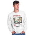 thumbnail image 5 of Grand Prix Italian Speed Racing Car Men's Big & Tall Crewneck Sweatshirt Brisco Brands 5X, 5 of 6