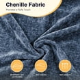 thumbnail image 4 of Techmilly Living Room Loveseat Sofa Set of 2, Modern Comfy Sofa with Wide Armrest, 2 Seater Chenille Couch, Removable Cover, Deep Seat Sofa, Navy Blue, 4 of 9