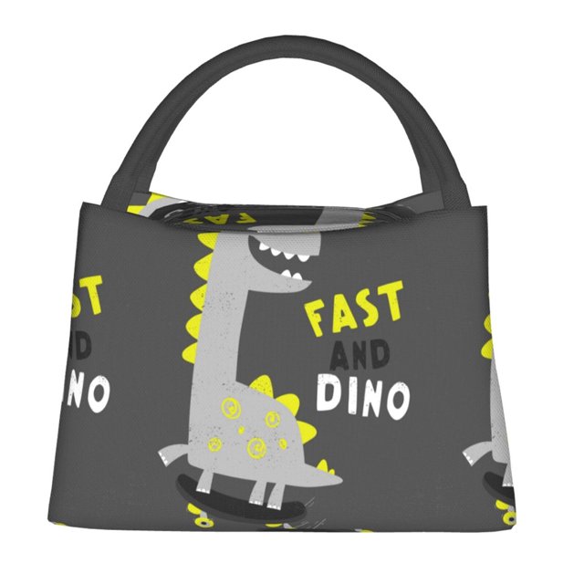 Disketp Cute Dinosaur Bolsa Térmica Estampada, Bolsa Térmica Aislante para Almuerzo, Playa y Campamento