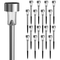 FKHouse 16 Pack Solar Path Lights, Outdoor Waterproof Stainless Steel LED Landscape Lights