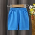 thumbnail image 2 of KPOPLK Toddler Baby Boy Shorts for 3 6 9 12Months 2T 3T 4T Summer Clothes Boys Short Pants with Elastic Waist Pull On Cotton Shorts Size 5-6 Years,Sky Blue, 2 of 7