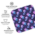 thumbnail image 3 of Honeii Skull starry sky flower leaf print Leather Coaster Set of 4, ideal for safeguarding your furniture from drinks spills and effortless cleanup-Square, 3 of 6