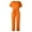 Orange, variant on Jumpsuits for Women Women's Round Neck Solid Lace Up Button Short Sleeved Jumpsuit Long Jumpsuit Womens Jumpsuits Orange XXL
