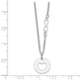 thumbnail image 2 of Auriga Fine Jewelry 925 Sterling Silver Rhodium-plated Heart and Infinity with 1 in ext. Necklace 17" Valentine's Day Gift for Women, 2 of 5