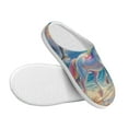 thumbnail image 3 of Kdxio Dolphin Rainbow Horse Women's Men's Slippers Plush Slip-On House Slipper for Winter Indoor Soft Cushion Non-slip Fluffy Slides Slippers-39/40, 3 of 7