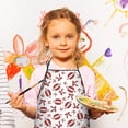 thumbnail image 3 of Football and Ribbon Shapes Pattern Kids Aprons for Girls and Boys,Adjustable Neck Strap Toddler Aprons for Kids Cooking Baking, 3 of 7