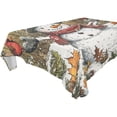 thumbnail image 4 of YAZAOO Square Tablecloth Snowman with Parrot Pattern Tableclothes, 4 of 9