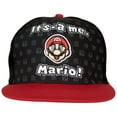 thumbnail image 2 of Super Mario Bros 865286 Polyester Super Mario Bros. Its-a Me Mario Youth Hat, Black & Red, 2 of 4