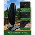 thumbnail image 3 of TGHTBA-Patio Umbrella Cover for Umbrella Outdoor Banana Style Cantilever Deck Umbrellas 12-14 Feet 420D Oxford Fabric Waterproof Pool Garden Backyard Offset Umbrella Cover, 3 of 4