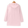 thumbnail image 4 of Delayuji Womens Waterproof Coat Solid Color Hooded Sun Protection Jacket Lightweight Sports Outdoor Zipper Jacket, 4 of 6