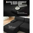 thumbnail image 4 of 108inch Modular Cloud Sectional Sofa with Chaise and Armrest, Fluffy Boneless Couch, No Assembly Required & Compressed Packaging, L-Shaped Couches for Living Room, 4 of 7