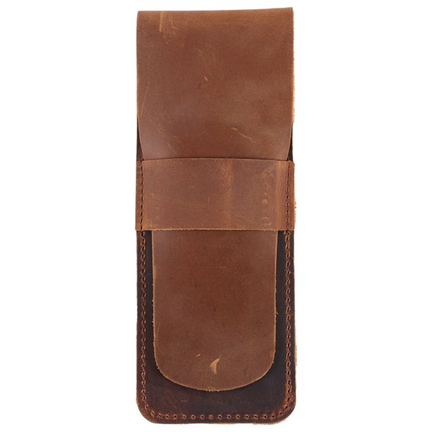 Bolso de Almacenamiento de LáPiz de Hecho una Mano, Estuche de Pluma EstilográFica de Piel de Vaca, Accesorios Vintage Retro para Diario de Viaje A